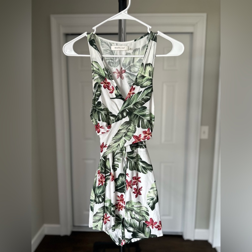 Mustard Seed floral romper size small